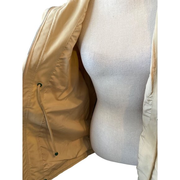 BE YOURSELF CARE BEAR CACHE Cache  Khaki Mid Length Trench Coat Hood Size Medium - Picture 11 of 14